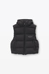 Alexander Wang black 短款格纹羽绒背心
