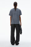 Alexander Wang washed asphalt puff logo tee in cotton jersey