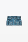 Alexander Wang vintage light indigo mid-rise cargo pocket miniskirt