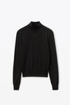 alexander wang 美利奴羊毛长袖高领衫 black