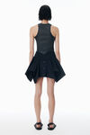 Alexander Wang black black deconstructed cotton skirt
