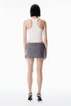 Alexander Wang tornado grey cotton-blend drill skort