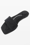 Alexander Wang grey aged vy slide sandal in denim