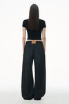 alexander wang 徽标贴饰紧身针织半高领上衣 black