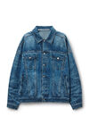 Alexander Wang vintage medium indigo 靛蓝色马克笔印花机车夹克