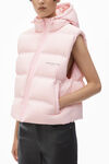 Alexander Wang light pink 短款格纹羽绒背心
