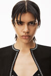 alexander wang 密织尼龙短款开衫 black