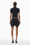 Alexander Wang washed black pre-styled short with boxer brief