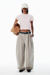 Alexander Wang light pink pink cotton shrunken logo tee