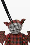 alexander wang crystal mesh heiress dragon wristlet red multi