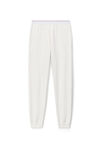 alexander wang unisex jogger in cotton waffle thermal  white