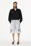 alexander wang oversized button down in compact cotton black