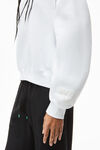 alexander wang 发泡徽标装饰硬挺毛圈布连帽衫 white