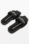 Alexander Wang black aw pool slide