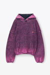 alexander wang puff hooded sweatshirt in terry acid candy pink