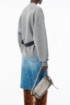 Alexander Wang heather grey grey wool-cotton draped back cardigan