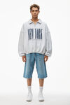 alexander wang ny puff graphic sweatshirt in terry light heather grey