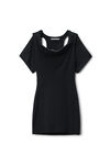 Alexander Wang black black deconstructed minidress