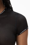 alexander wang 运动网眼面料短款 t 恤 black