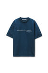 Alexander Wang washed navy navy cotton oversized logo tee