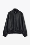 Alexander Wang black primal 羔羊皮运动夹克