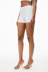 Alexander Wang white bike-shorts aus nahtlosem rippstrick