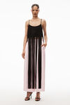 alexander wang fringe tank top in compact nylon black