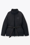 Alexander Wang black 圆顶徽标贴饰填充外套