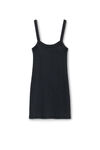 Alexander Wang washed black minidress in waffle-knit cotton stretch