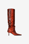 viola slouch boot in embossed leather