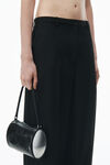 Alexander Wang black slit back low waisted tailored trouser in wool blend
