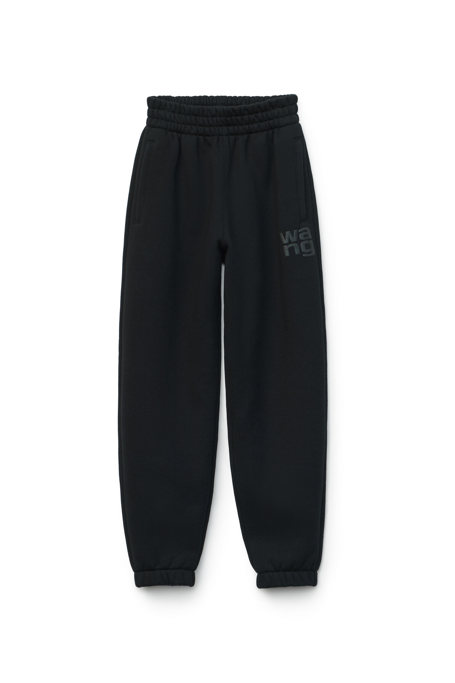 alexanderwang PUFF PAINT LOGO SWEATPANT IN TERRY BLACK - alexanderwang® US