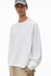 Alexander Wang vintage white 棉质平纹针织布男士长袖 t 恤