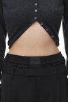 Alexander Wang black pre-styled boxer pleated trouser