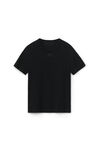 alexander wang 发泡徽标装饰棉质平纹针织短款 t 恤 black