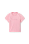 Alexander Wang acid candy pink logo shrunken tee in compact jersey