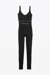 LOGO ELASTIC JUMPSUIT IN RIBBED JERSEY