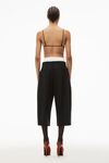 alexander wang layered tailored culotte in wool blend black
