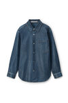 OVERSIZED SHIRT IN COATED DENIM