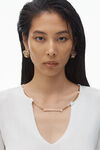 Alexander Wang soft white kurzes hemd mit logo-namensschild