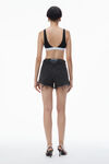 Alexander Wang grey aged bite short in grey aged denim