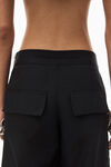 alexander wang logo waistband cargo  rave pant  black