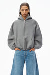 Alexander Wang sidewalk 厚实摇粒绒星星图案拉链连帽衫