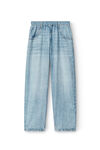pantalon de survêtement à imprimé jean en nylon