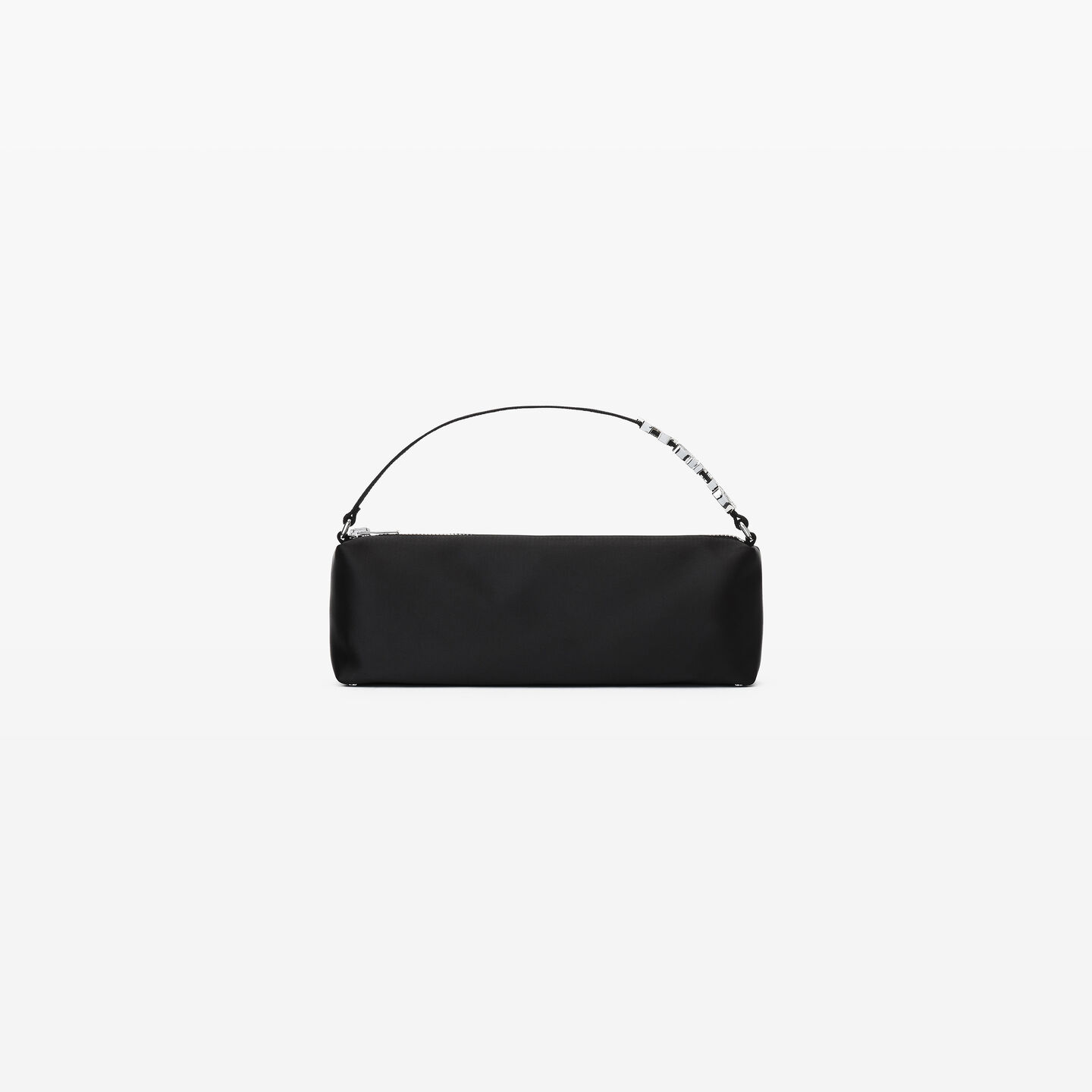 Alexander Wang Heiress Large Satin Flex Bag With Crystal-embellished Charms In Black