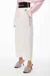 alexander wang carrot leg trouser in cotton tailoring snow white