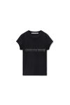 Alexander Wang black crystal hotfix logo cotton baby tee