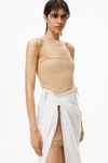 alexander wang asymmetrical skirt in stretch cotton white