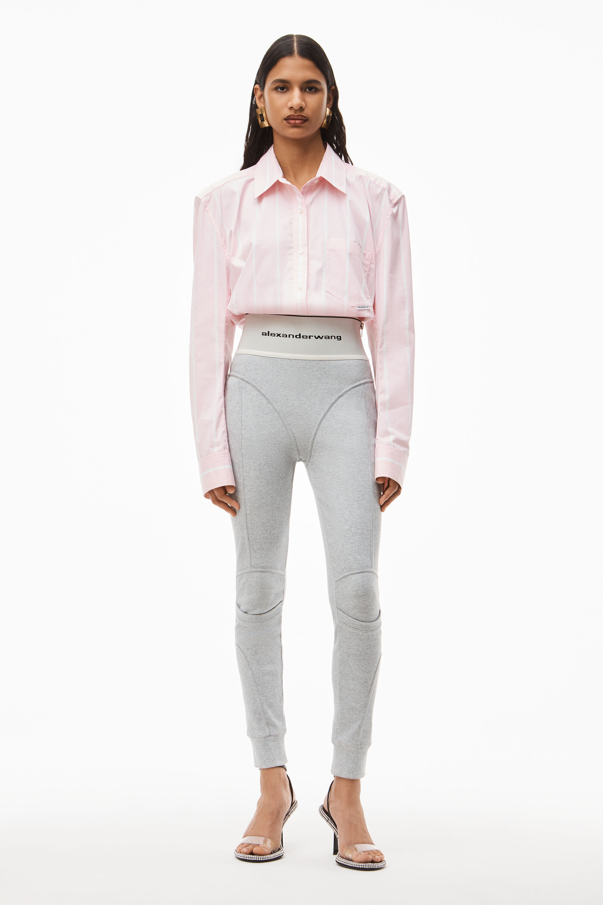 alexanderwang LOGO ELASTIC LEGGING IN 