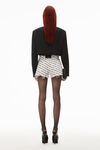 alexander wang バイトロゴ ショーツ white/black